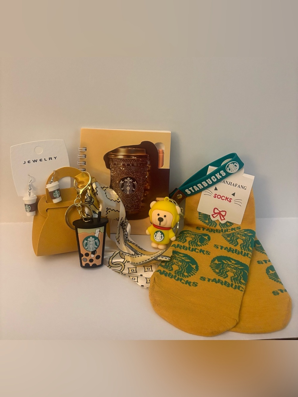 Starbucks Gift Bundle | Coffee Earrings, Mini Bag + More | Golden Hour